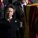 Queen Elizabeth Sarg Prozession: Prinzessin Anne