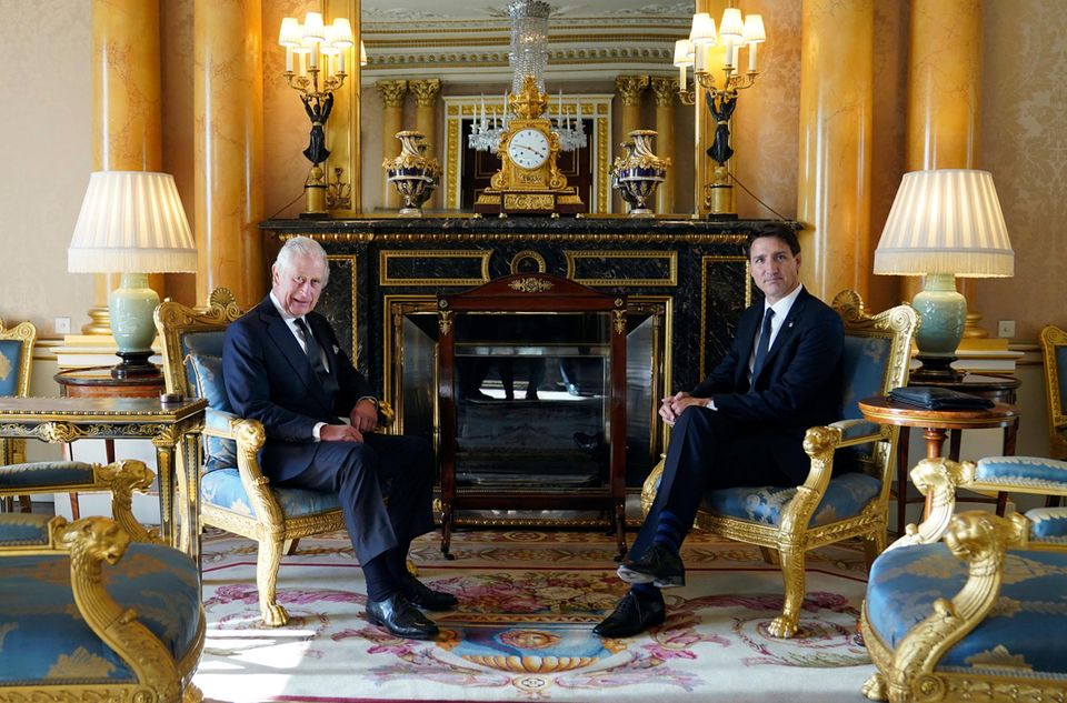 König Charles empfängt Justin Trudeau am 17. September im Buckingham Palast.