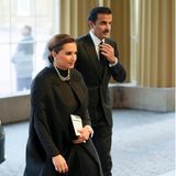 Der Emir von Katar Tamim bin Hamad Al Thani ist zusammen mit seiner Frau Noora bint Hathal Al Dosari nach London gereist, um am Staatsempfang in London teilzunehmen.