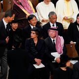 Royals aus der ganzen Welt sind für das Staatsbegräbnis nach London gereist, hier im Bild Königin Rania und König Abdullah II, direkt dahinter das japanische Kaiserpaar Naruhito und Masako.