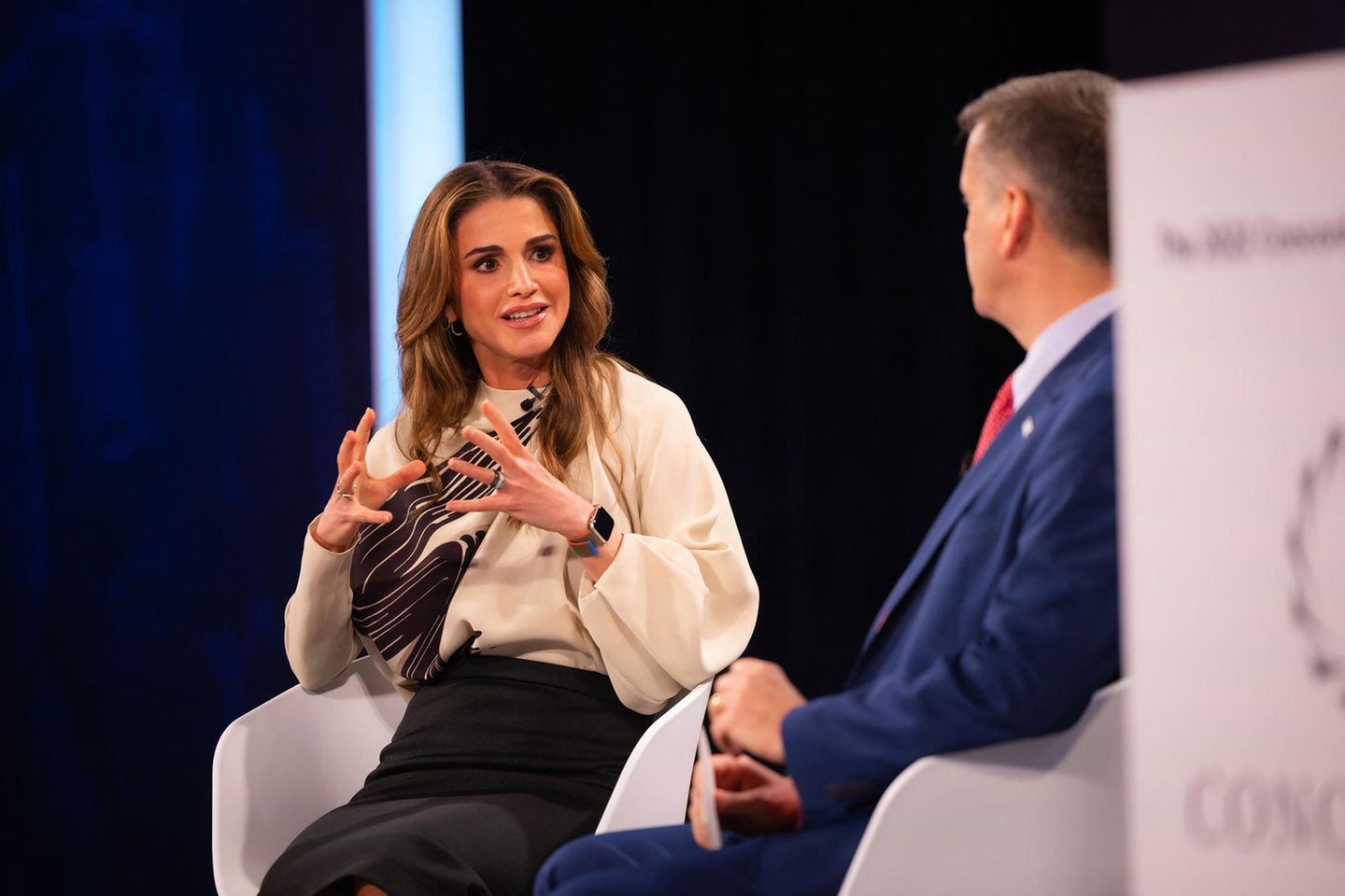 Königin Rania beim "Concordia Annual Summit" in New York am 21. September 2022.