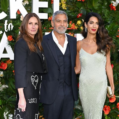 Julia Roberts mit George Clooney und seiner Ehefrau Amal