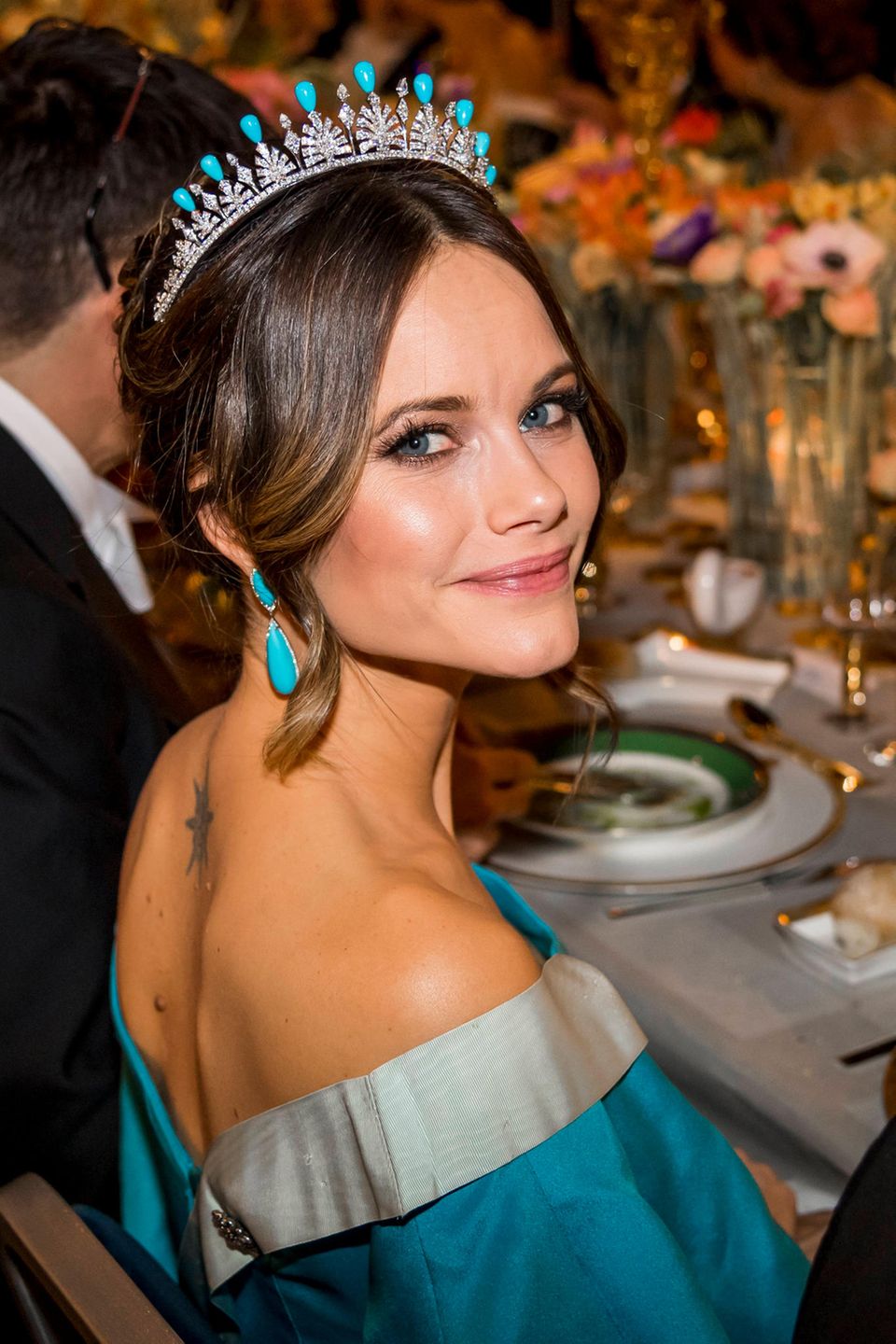 Prinzessin Sofia: 2019 trägt Prinzessin Sofia das Diadem mit Türkisen 2019 trägt Prinzessin Sofia das Diadem mit Türkisen