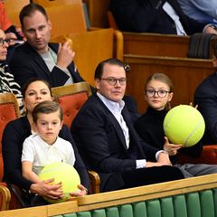 Prinzessin Victoria und Familie beim Tennisturnier in Stockholm
