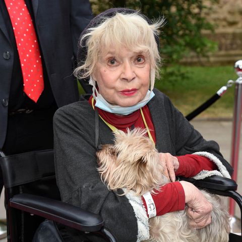 Ingrid Steeger sitzt in einem Rollstuhl.
