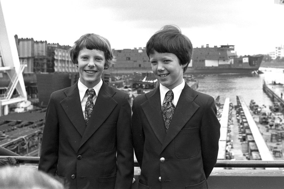 Prinz Joachim und Prinz Frederik als Kinder, Datum unbekannt.