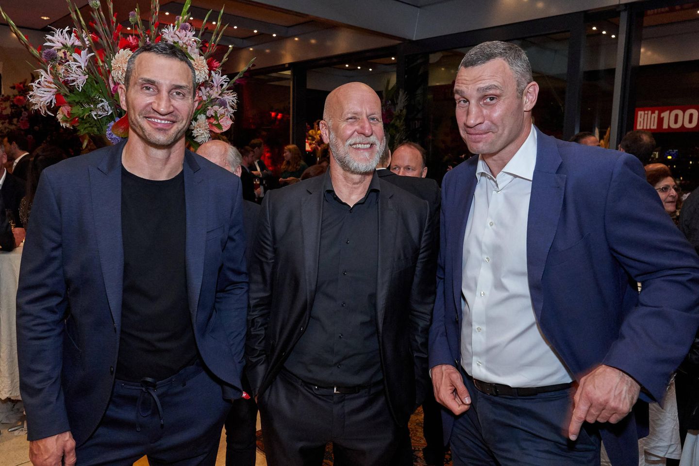 Wladimir Klitschko, Rainer Schaller und Vitali Klitschko