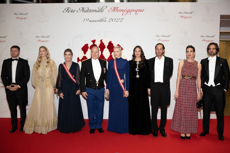 Das Fürstenthaus Monaco während der Feierlichkeiten zum Nationalfeiertag 