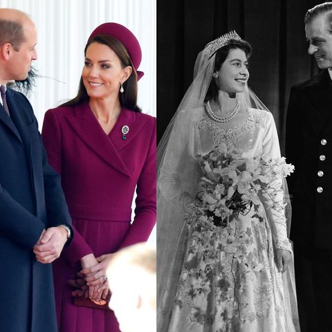 Prinz William + Catherine, Princess of Wales + Queen Elizabeth + Prinz Philip