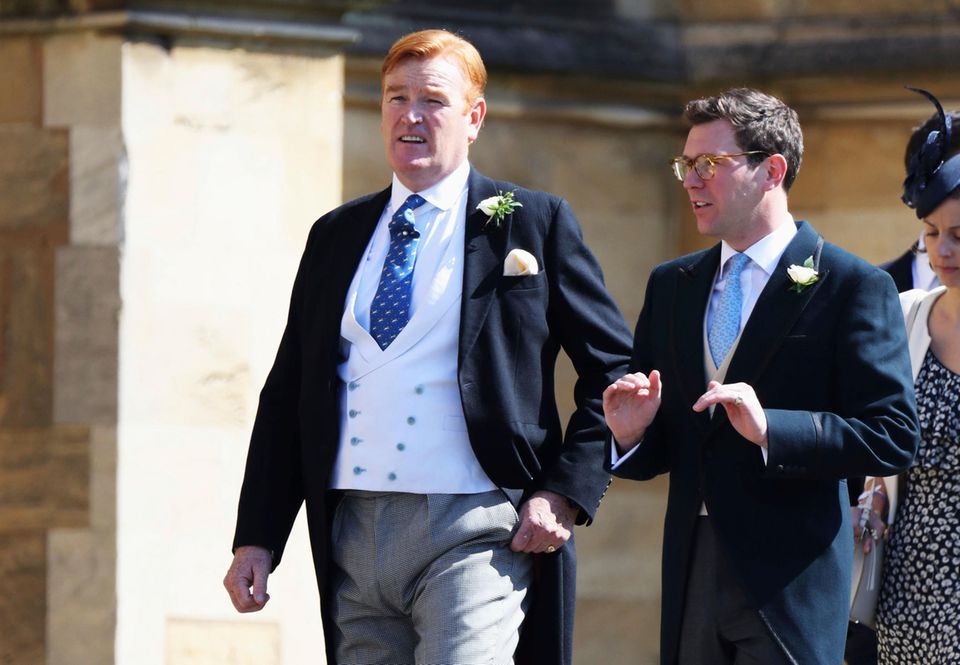 Mark Dyer mit Jack Brooksbank bei Harrys Hochzeit.