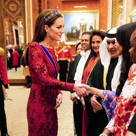 Die Princess of Wales bei einem Empfang im Buckingham Palast.