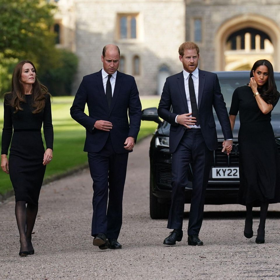 Catherine und William, Princess und Prince of Wales, Prinz Harry und Herzogin Meghan