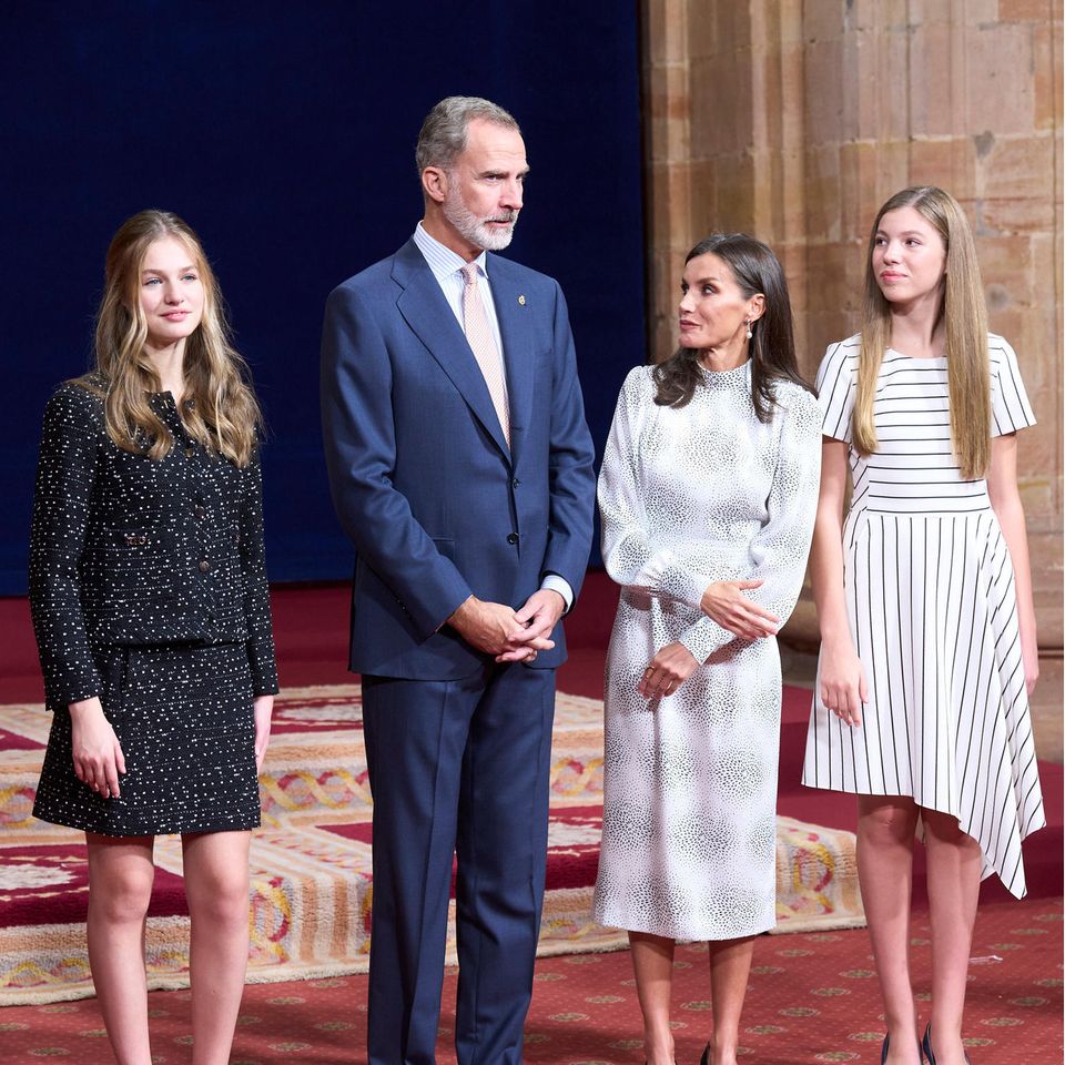 Prinzessin Leonor, König Felipe, Königin Letizia und Prinzessin Sofía