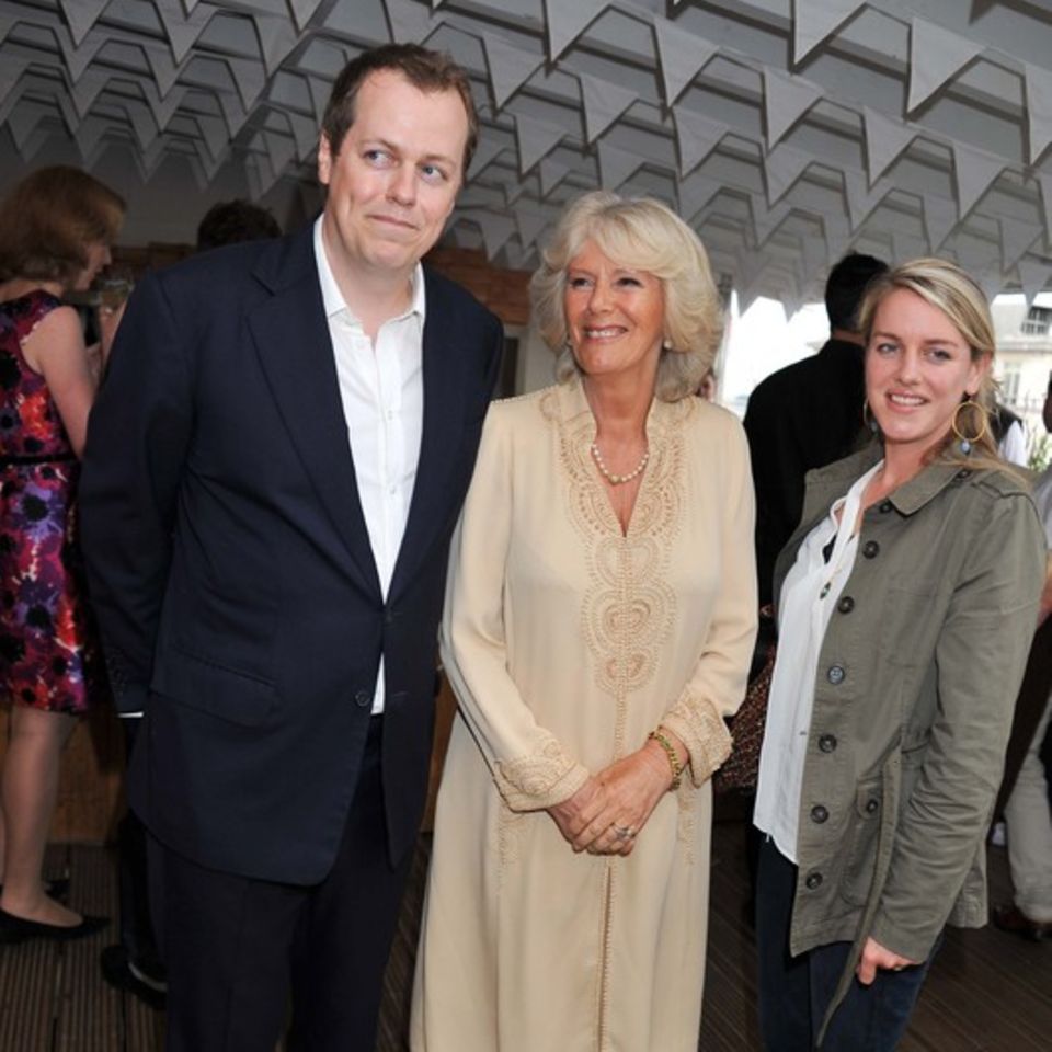 Königin Camilla mit ihren Kindern Laura Lopes und Tom Parker Bowles