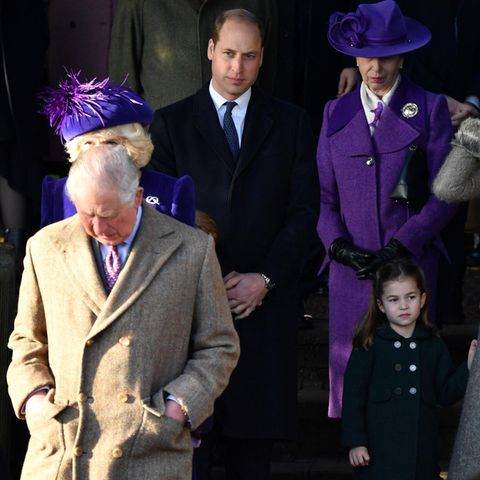 König Charles, Königin Camilla, Prinz William, Prinzessin Anne, Prinzessin Charlotte, Princess of Wales