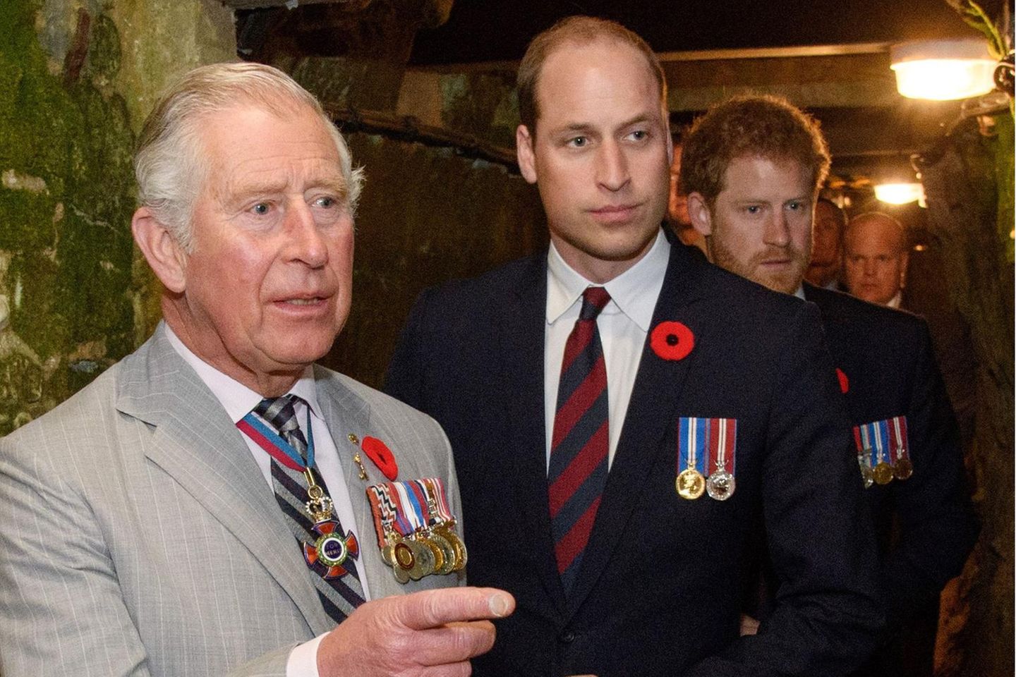 König Charles, Prinz William und Prinz Harry