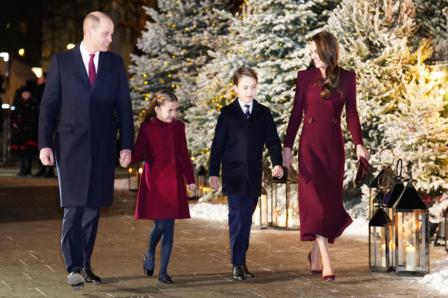 Prinz William, Prinzessin Charlotte, Prinz George und Catherine, Princess of Wales