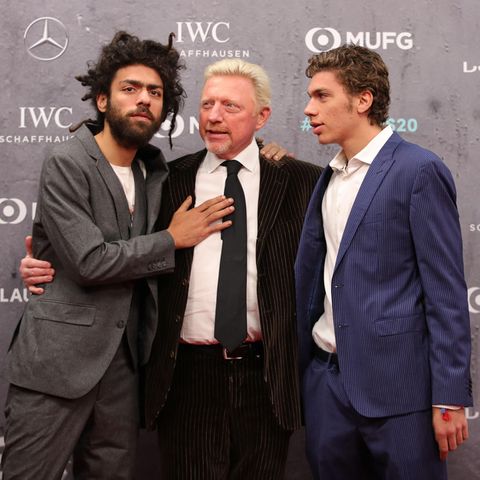 Boris Becker mit seinen Söhnen Noah und Elias