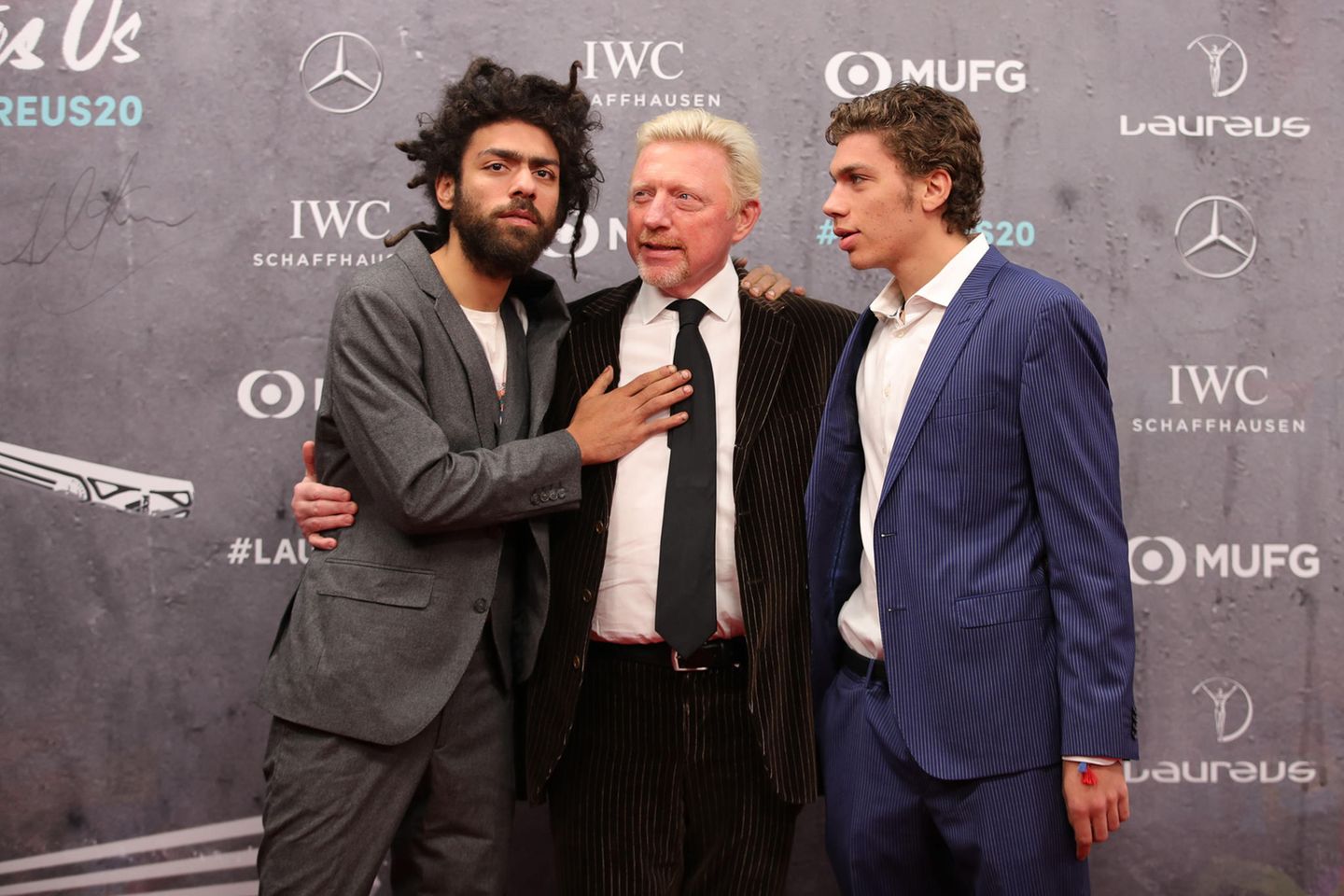 Boris Becker mit seinen Söhnen Noah und Elias