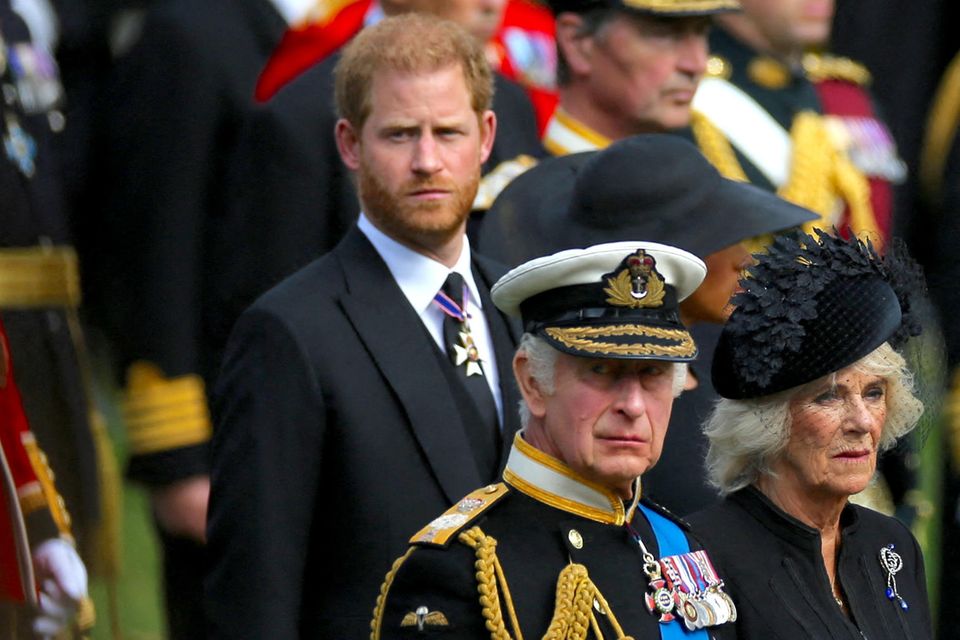 Prinz Harry, König Charles und Königin Camilla