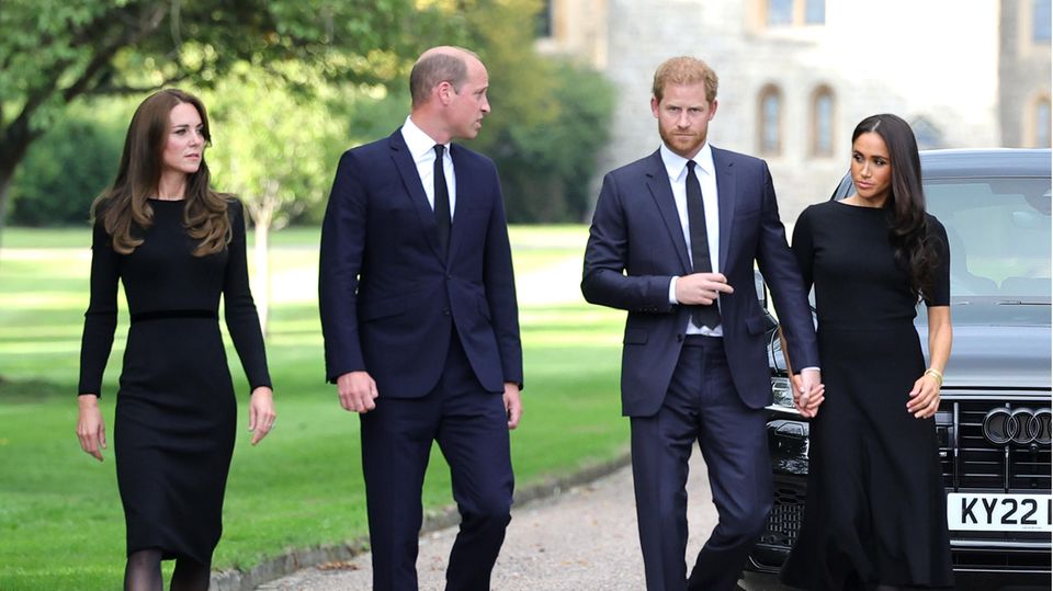 Prinz Harry, Herzogin Meghan und der Prinz und die Prinzessin von Wales
