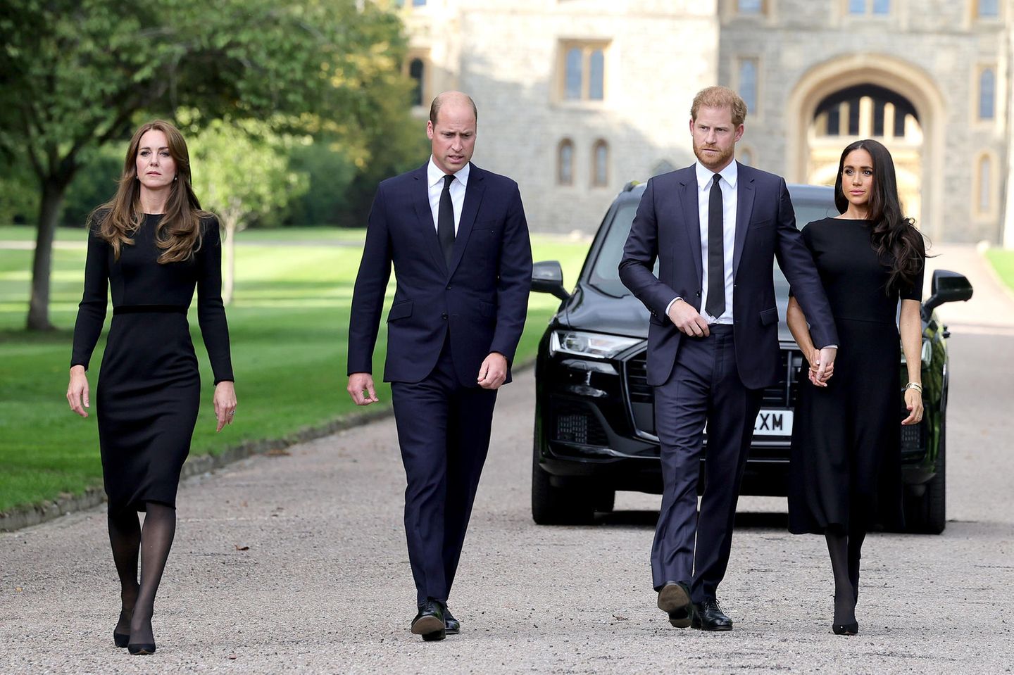 Princess of Wales, Prinz William, Prinz Harry und Herzogin Meghan 
