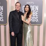 Regisseur Quentin Tarantino im Anzug von Brioni und seine Ehefrau, Schauspielerin Daniella Pick, bilden ein stylisches Duo. 