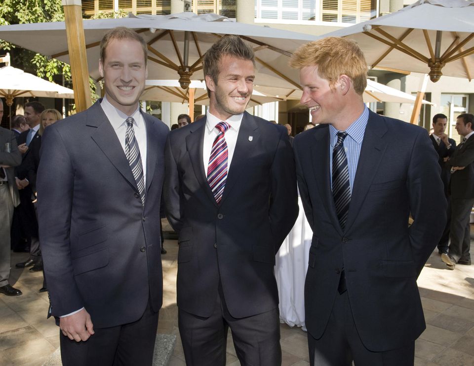 Prinz William, David Beckham und Prinz Harry