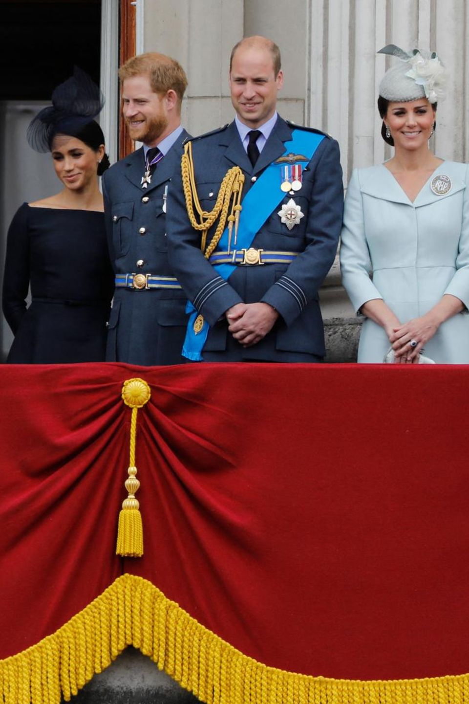 Herzogin Meghan, Prinz Harry, Prinz William und Catherine, Princess of Wales