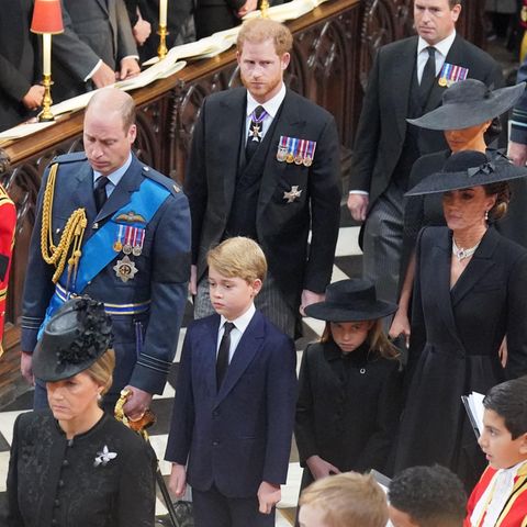 Prinz William, Prinz Harry, Prinz George, Prinzessin Charlotte und Catherine, Princess of Wales