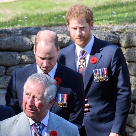 König Charles, Prinz William und Prinz Harry