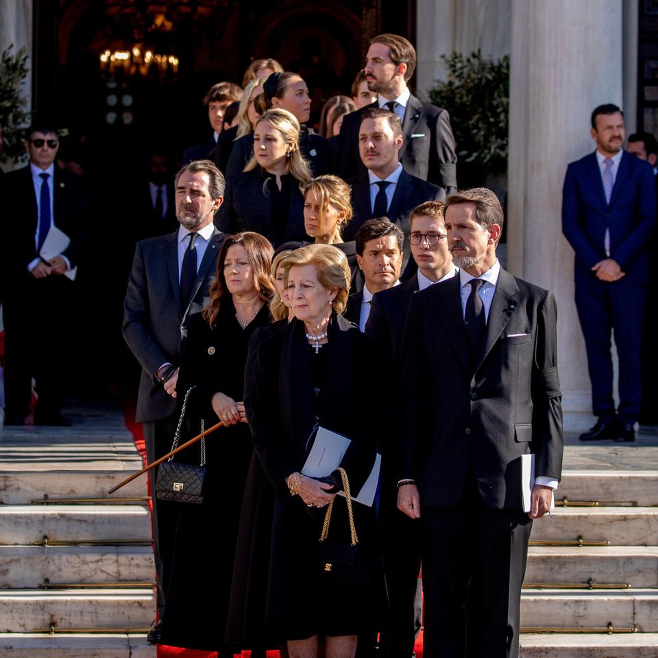 Royals bei der Trauerfeier für Konstantin von Griechenland
