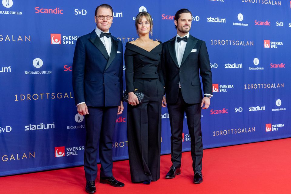 Prinz Daniel, Prinzessin Sofia und Prinz Carl Philip bei der Sportgala "Svenska idrottsgalan 2023" am 16. Januar 2023