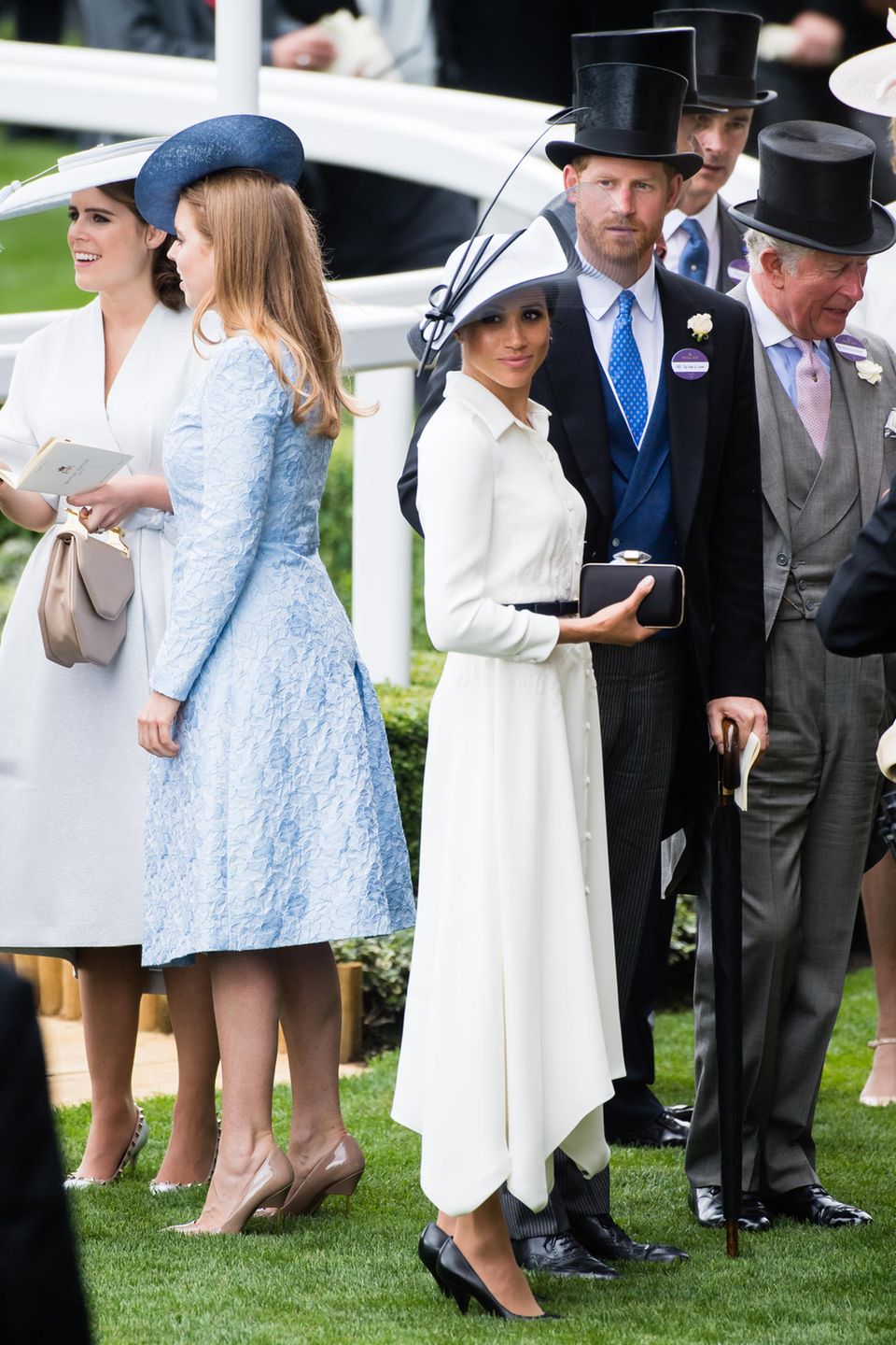 Prinzessin Eugenie, Prinzessin Beatrice, Herzogin Meghan, Prinz Harry und König Charles Prinzessin Eugenie, Prinzessin Beatrice, Herzogin Meghan, Prinz Harry und König Charles