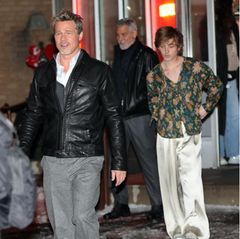 Stars am Set: Brad Pitt, George Clooney und Austin Abrams