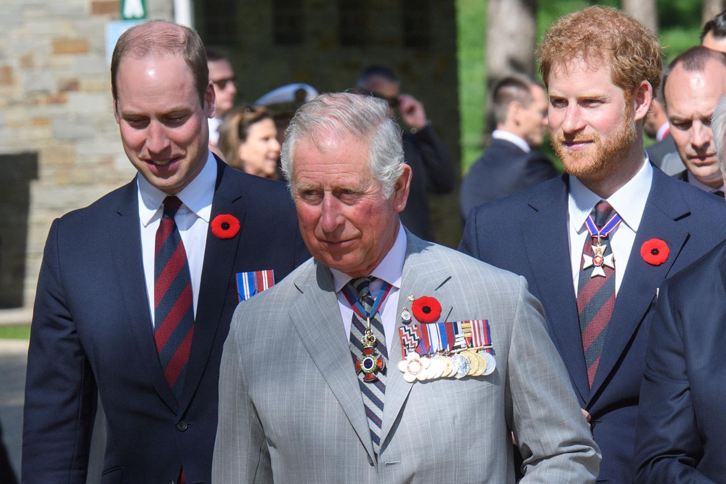 Prinz William, König Charles und Prinz Harry