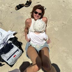Lifestyle Marie Nasemann: am Strand mit Baby