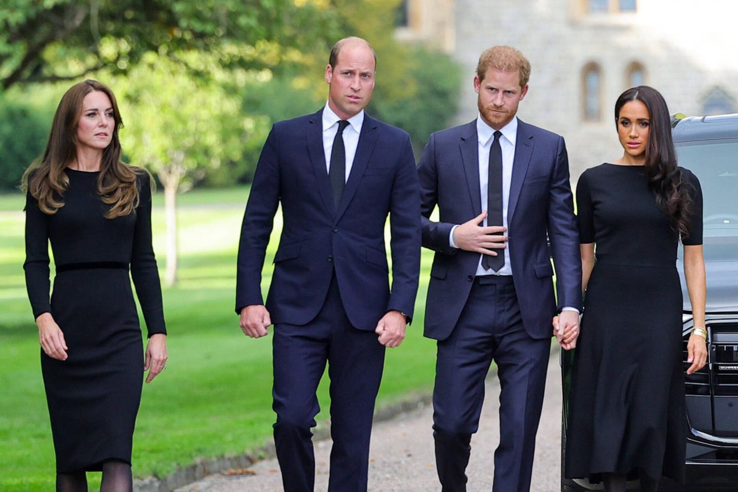Catherine, Princess of Wales, Prinz William, Prinz Harry und Herzogin Meghan