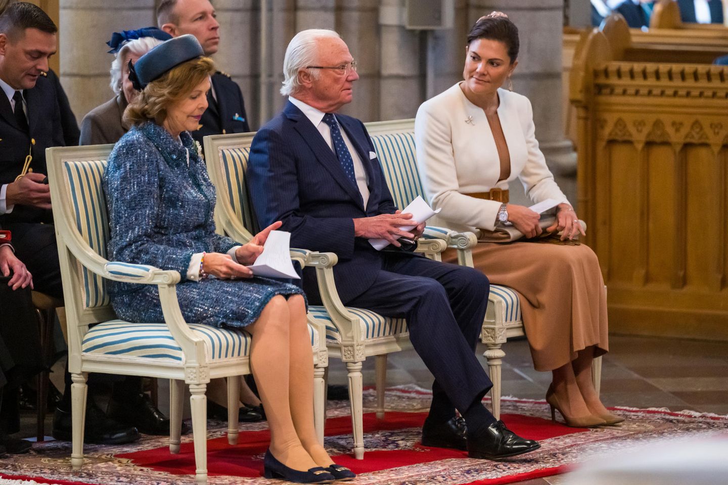 Königin Silvia, König Carl Gustaf und Prinzessin Victoria