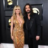 Style-Schatz: Für ihre "Date Night" mit Ehemann Tom Kaulitz bei den diesjährigen Grammy Awards in der Crypto.com Arena in Los Angeles hat sich Heidi Klum einen besonders sexy Gold-Look von The Blonds ausgesucht.