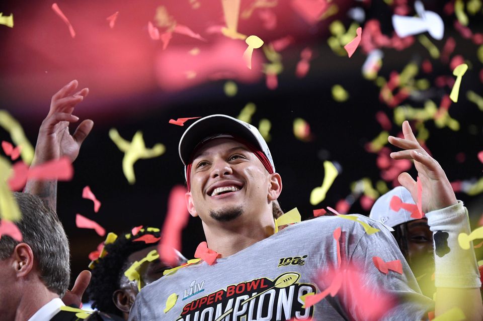 Patrick Mahomes: Patrick Mahomes beim Super Bowl 2020 Patrick Mahomes beim Super Bowl 2020