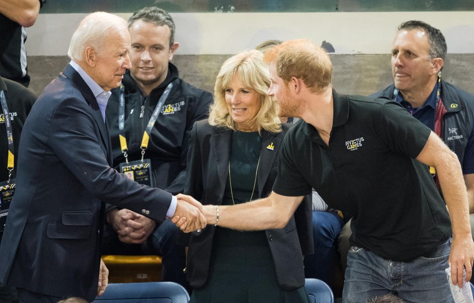 Joe Biden, Jill Biden und Prinz Harry