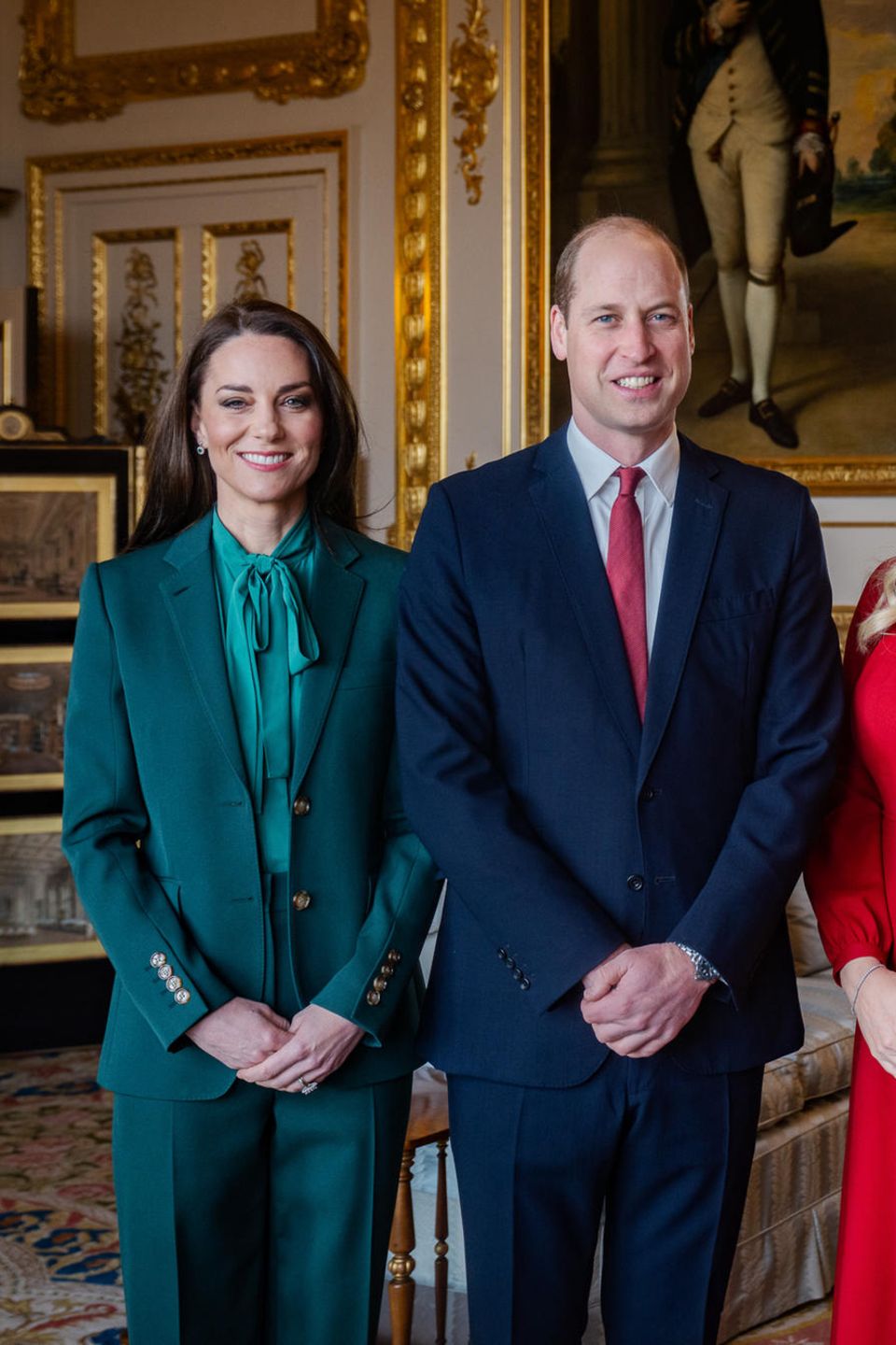 Catherine, William, Princess + Prince of Wales, mit Mette-Marit und Haakon von Norwegen