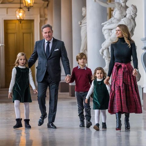 Chris O'Neill und Prinzessin Madeleine mit ihren Kindern Prinzessin Leonore, Prinz Nicolas und Prinzessin Adrienne