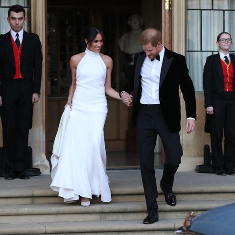 Herzogin Meghan und Prinz Harry nach ihrer Hochzeitszeremonie