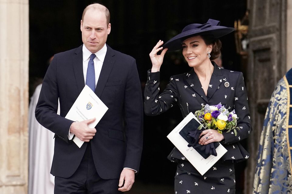 Prinz William und Catherine, Princess of Wales vor der Westminster Abbey in London. 