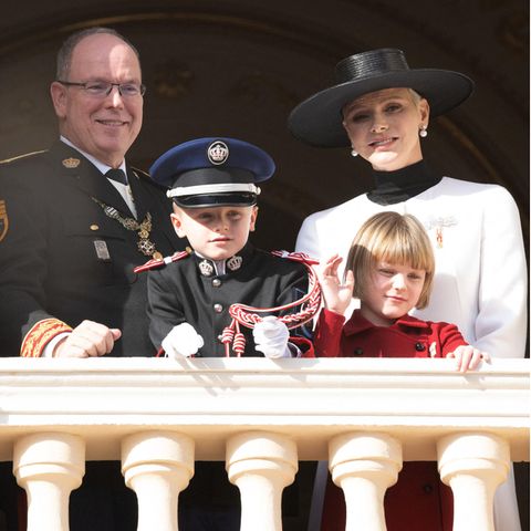 Fürst Albert, Prinz Jacques, Prinzessin Gabriella und Fürstin Charlène