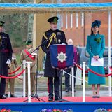 Prinz William während seiner Rede am St. Patrick's Day Parade in den Mons Barracks. 
