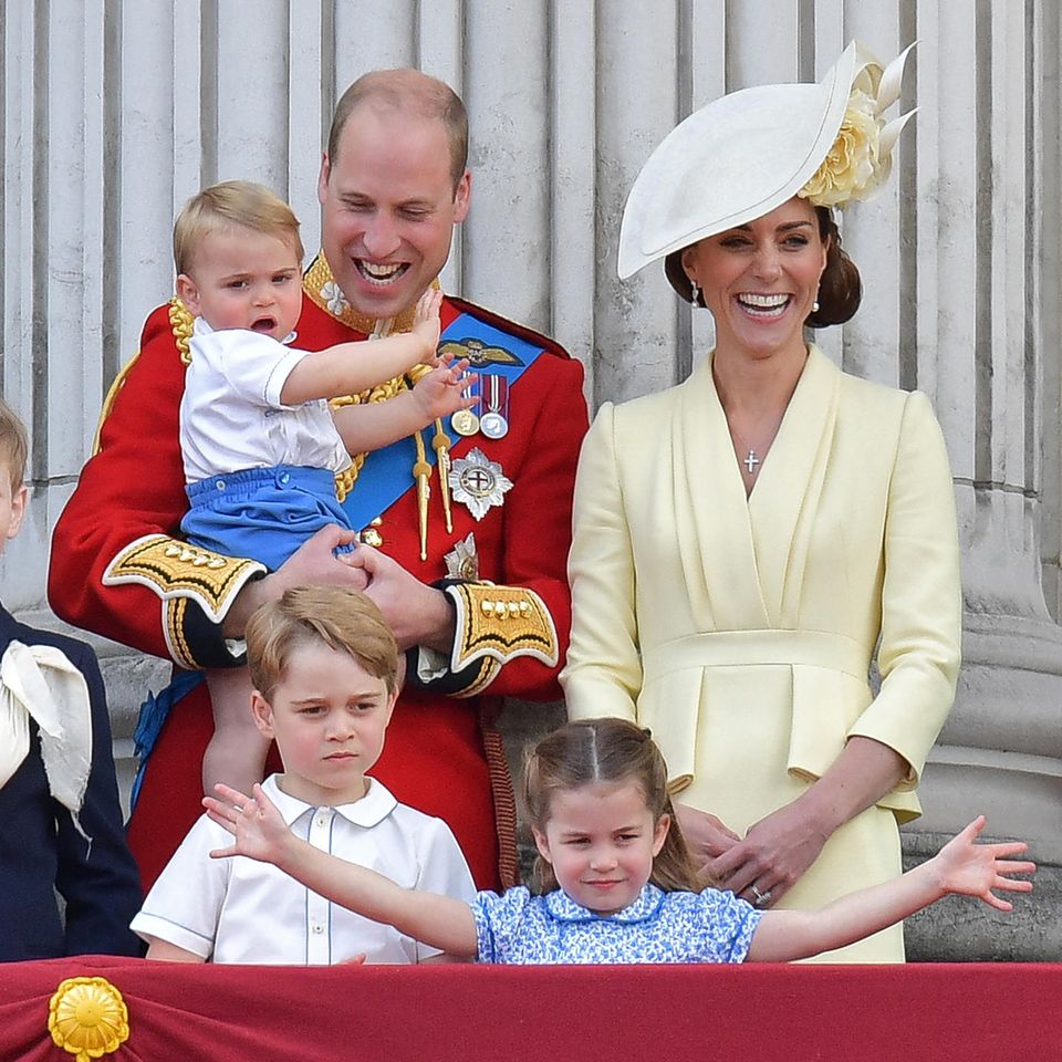 Prinz George, Prinz Louis, Prinzessin Charlotte, Prinz William, Catherine, Princess of Wales