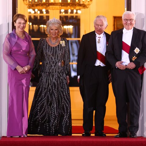 Elke Büdenbender, Königin Camilla, König Charles und Frank-Walter Steinmeier 